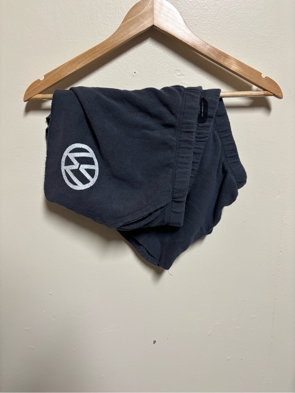 Women’s Black Athletic Logo Shorts with Elastic Waist